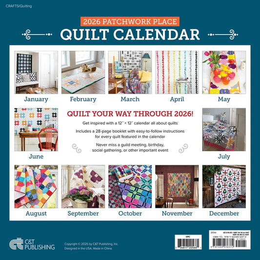 2026 Patchwork Place Quilt Calendar
