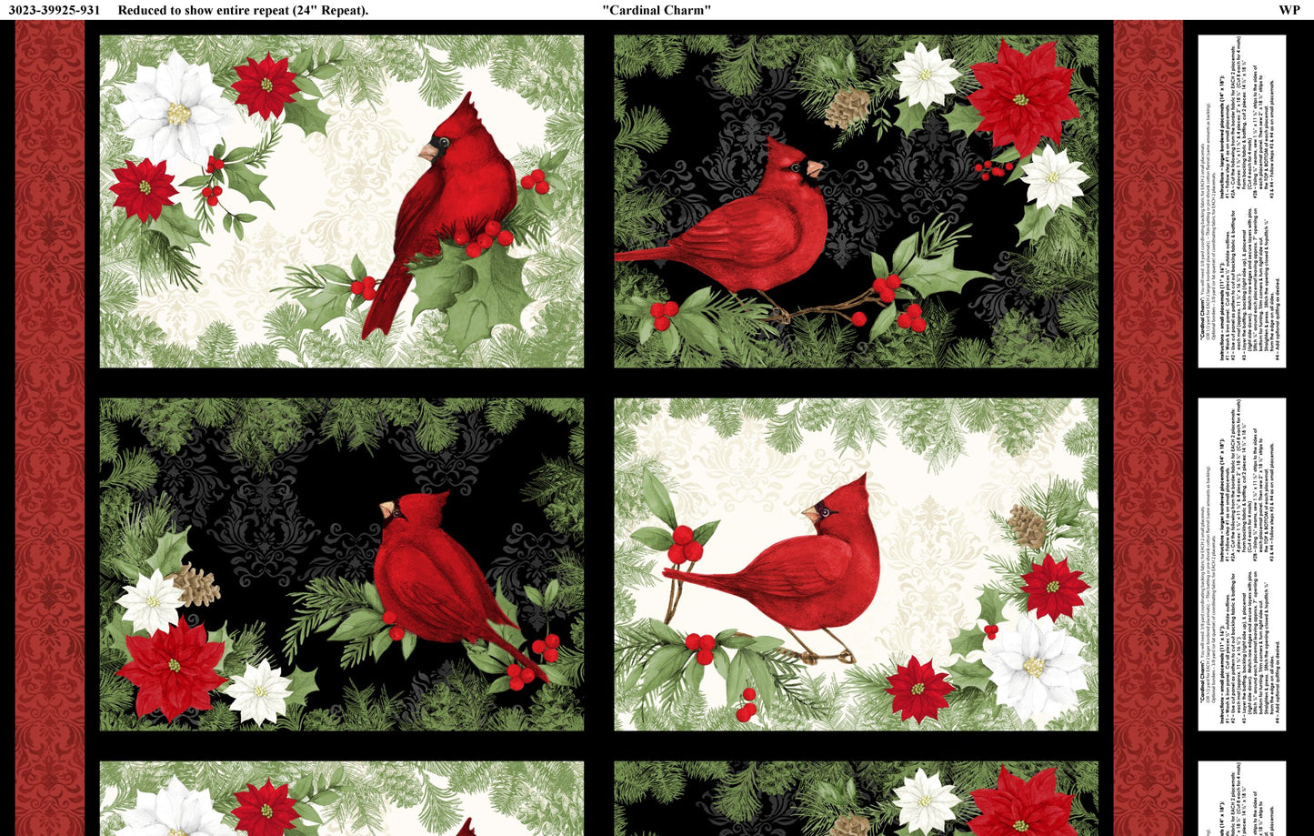 Cardinal Charm Placemats (4)