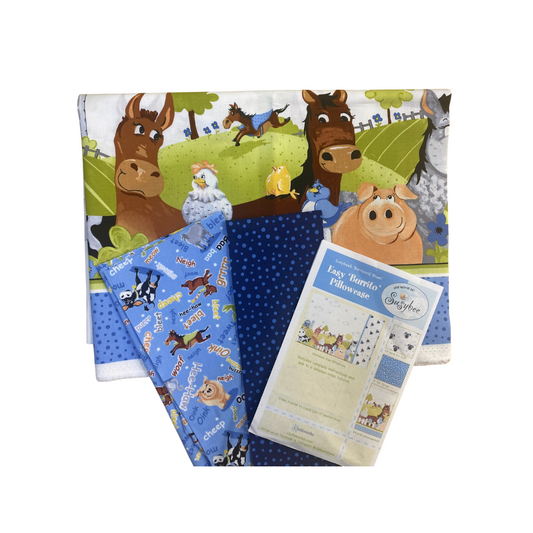 Barnyard Blues Pillowcase Kit