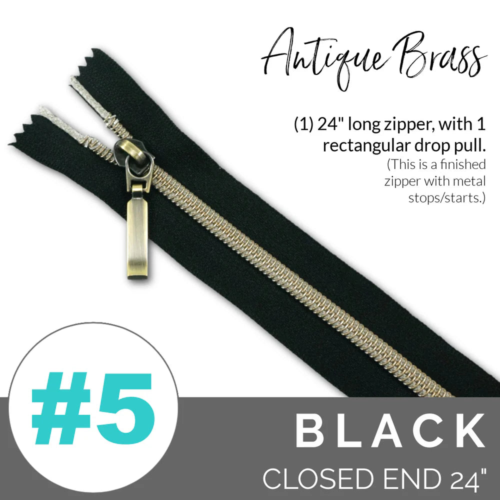 #5 Zip Black EBZP5-BLK24AB