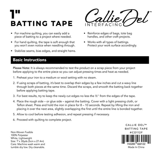 Batting Tape 1" x 30 yds