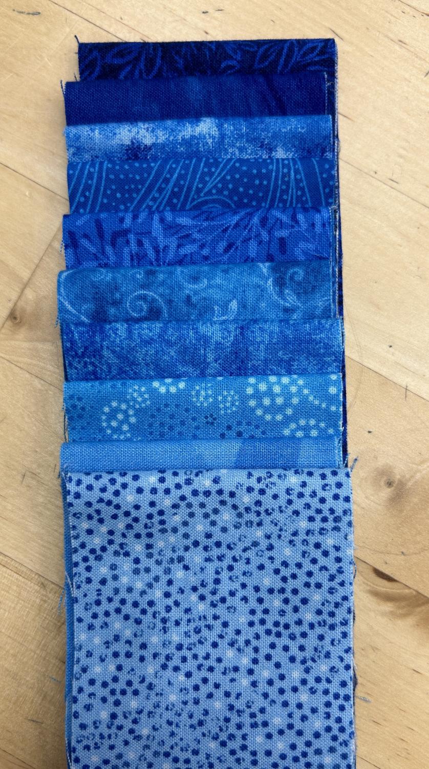 Mini 2.5" wof strips (10) Blue