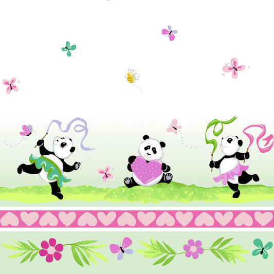 Panda Party, border print