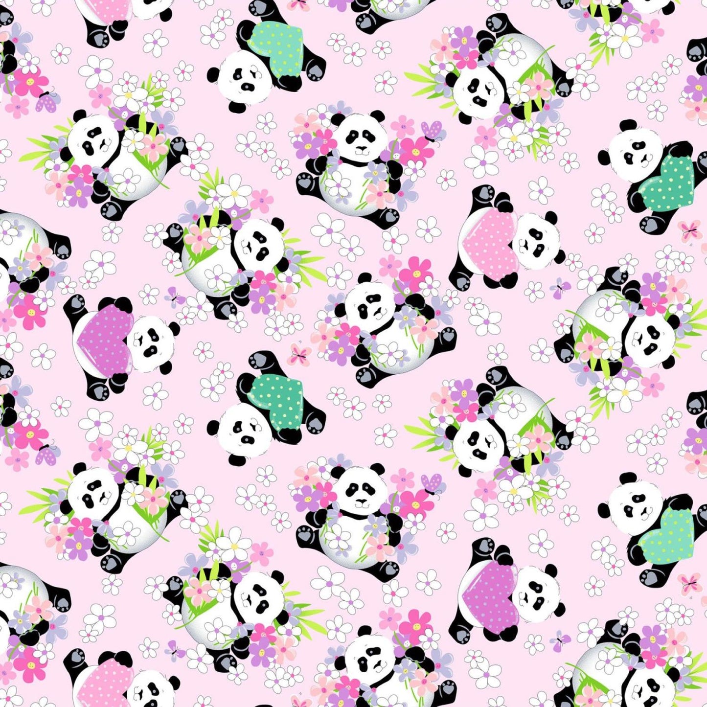 Panda Party, pink pandas