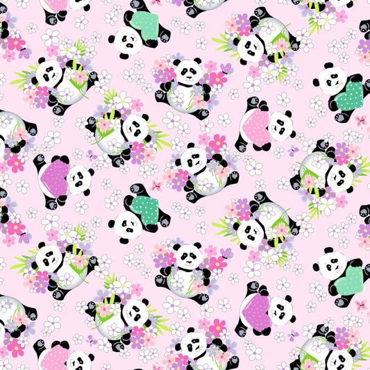 Panda Party, pink pandas