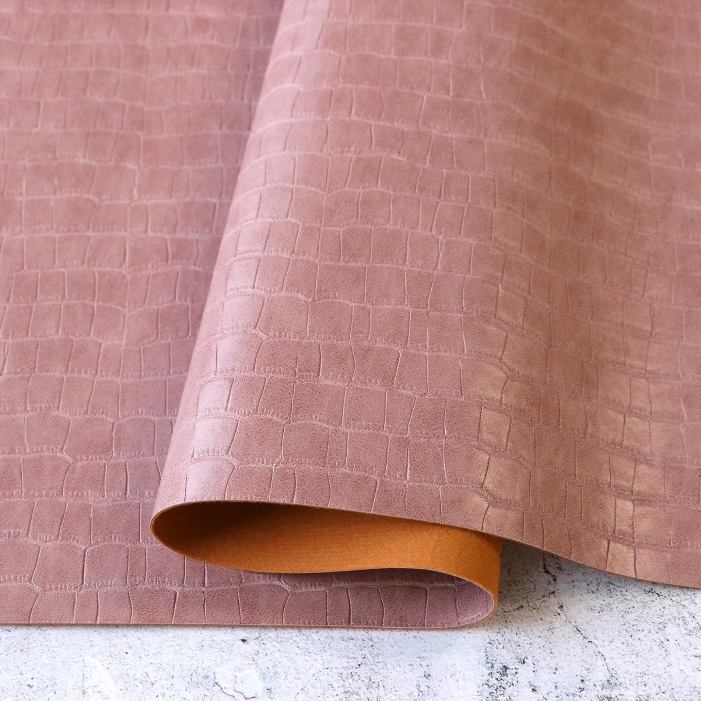 Faux Leather Pink (Croc)