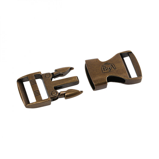 Side Release Buckle 1in Antique Brass