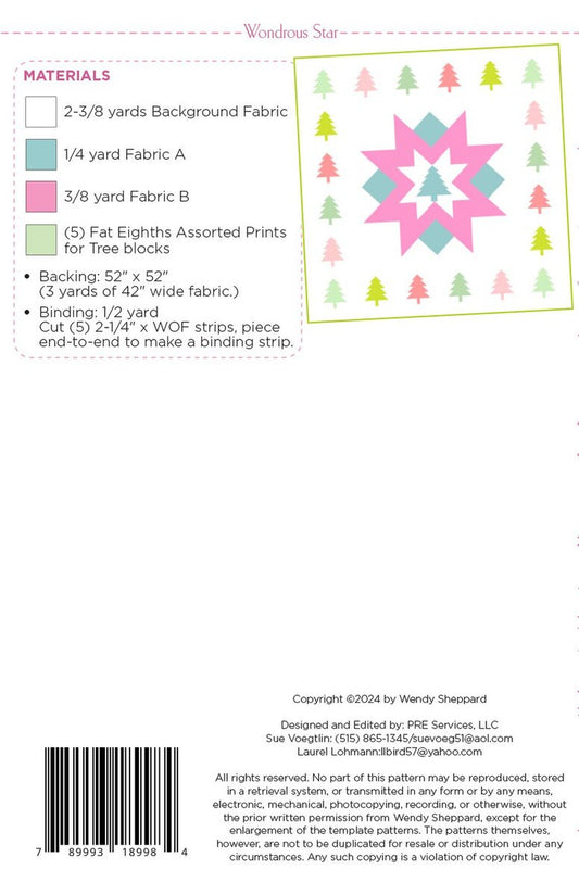 Wondrous Star Quilt Pattern