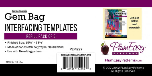 Gem Bag Interfacing Templates