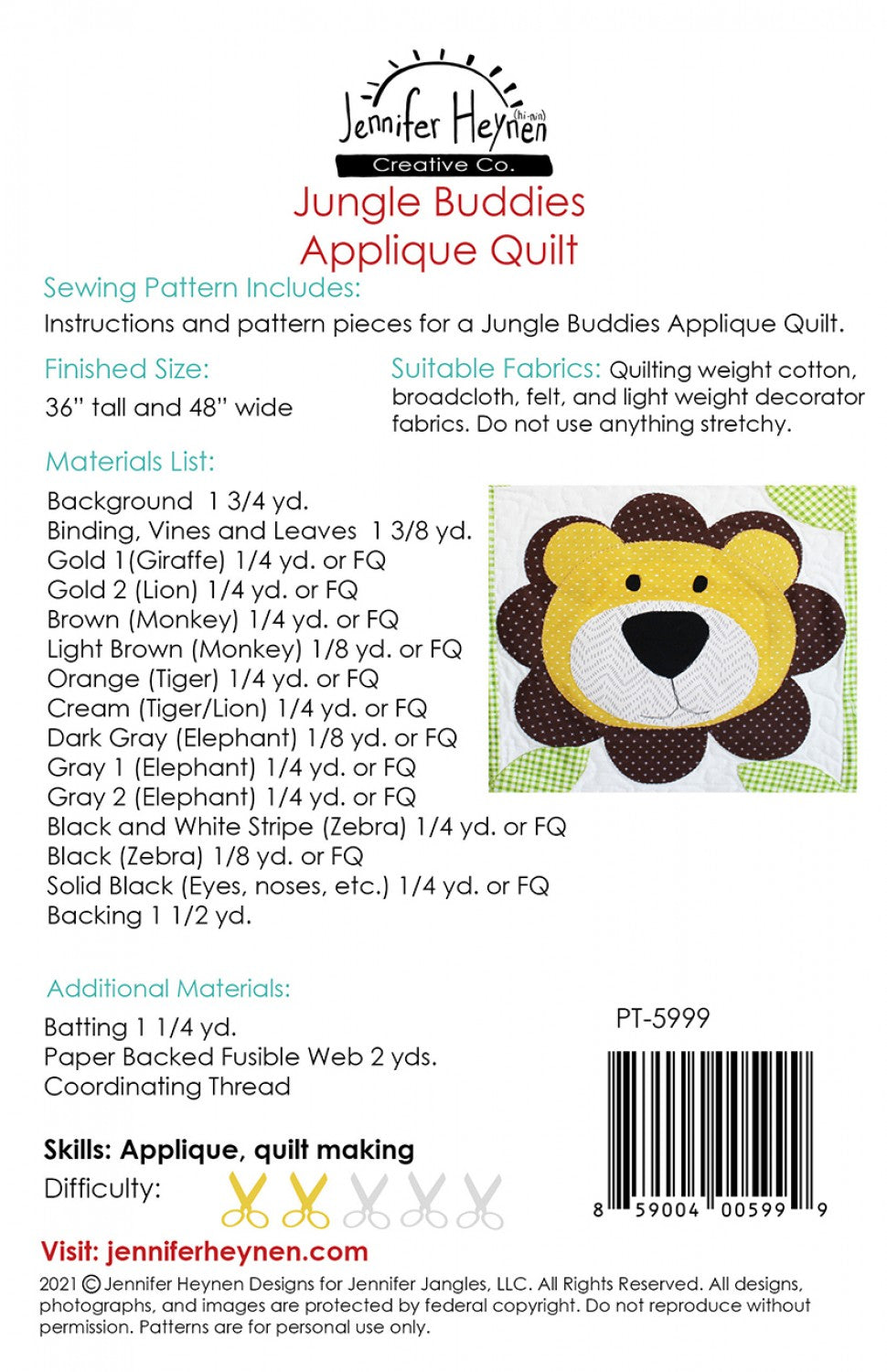 Jungle Buddies Pattern