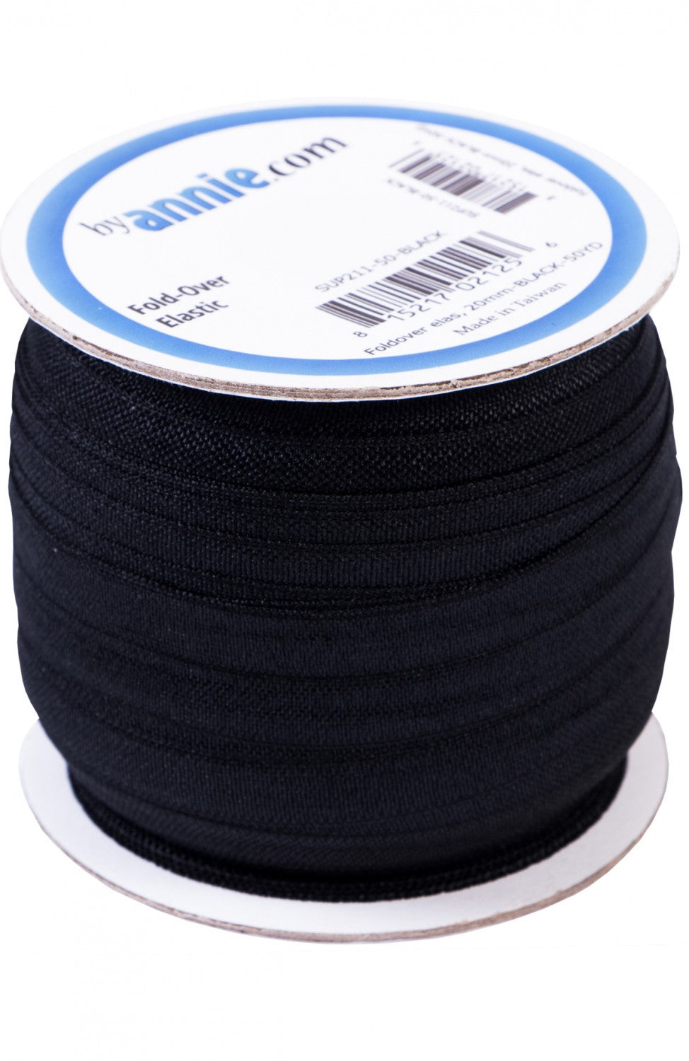 Fold Over Elastic Black