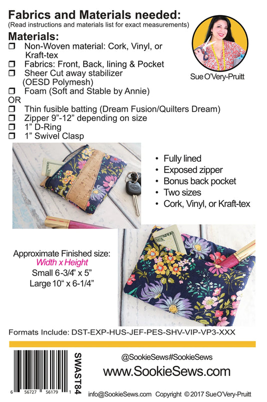 Sassy Stripe Zipper Bag