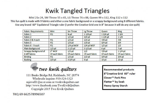 Kwik Tangled Triangles