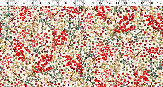 Very Berry Christmas Y4841-57 Cream