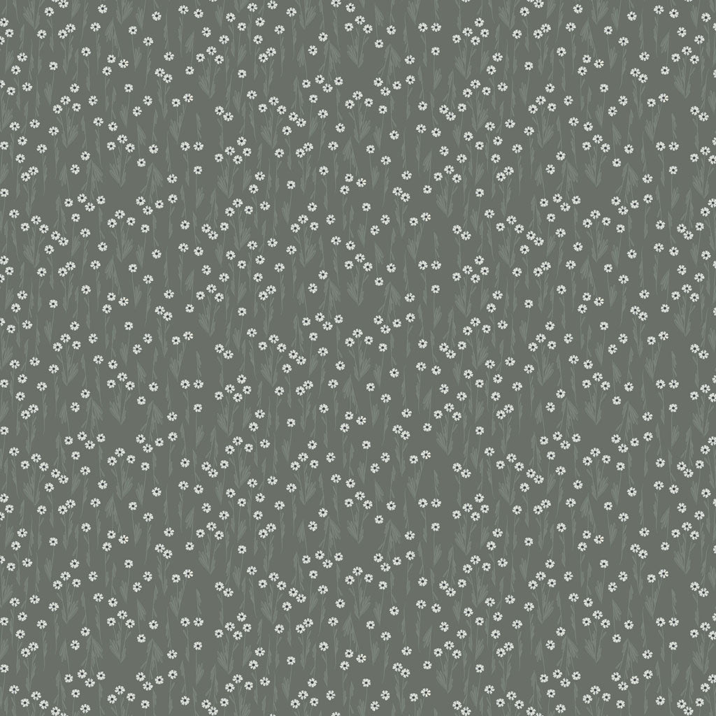 Rainy Days Y5004-7 Dark Gray Daisies