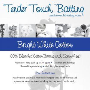 Tender Touch 96" White Batting