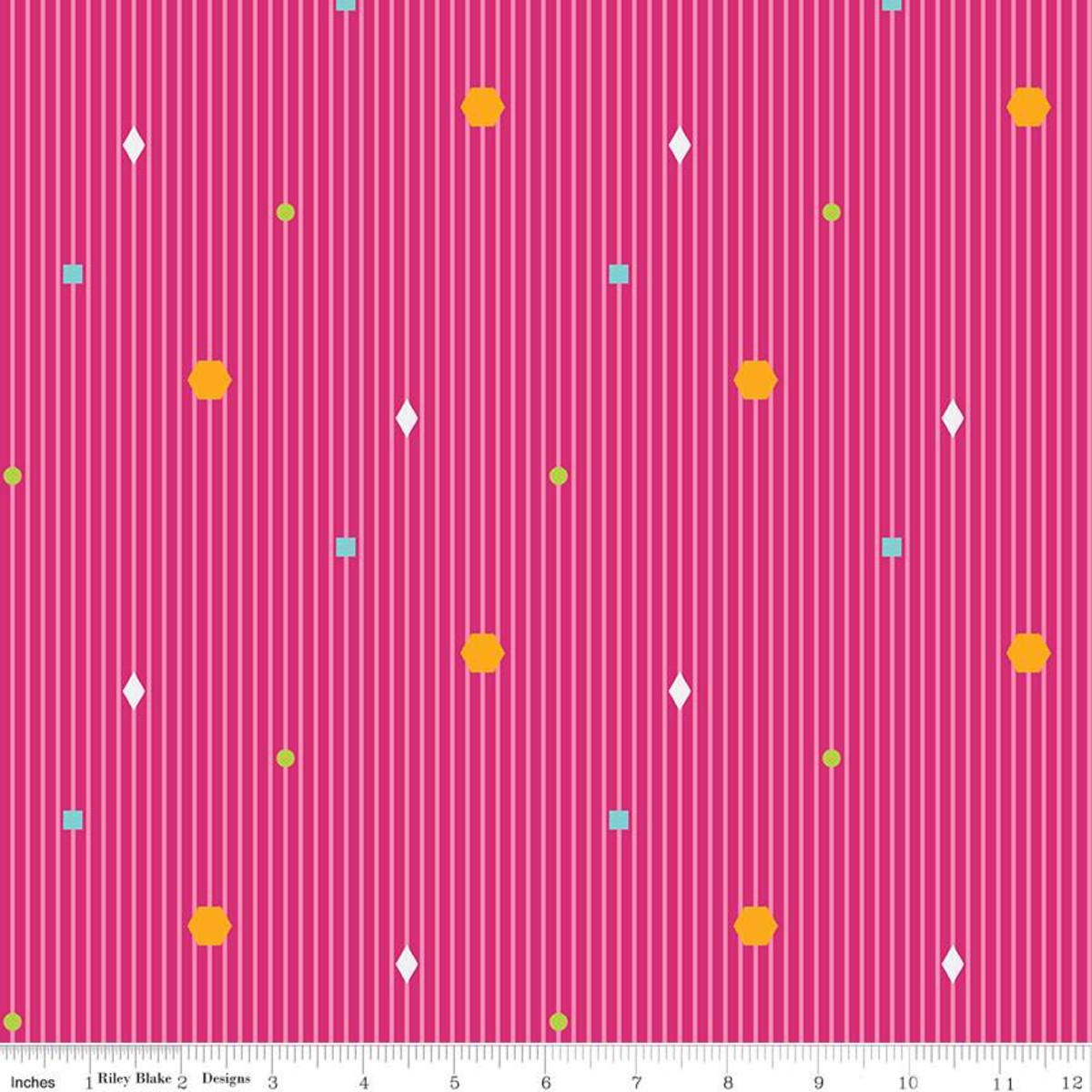 Colour Wall Stripe, Hot Pink