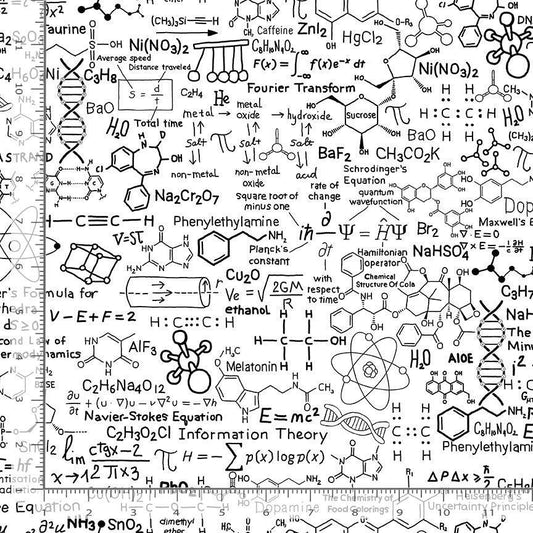 Science Math Formulas White