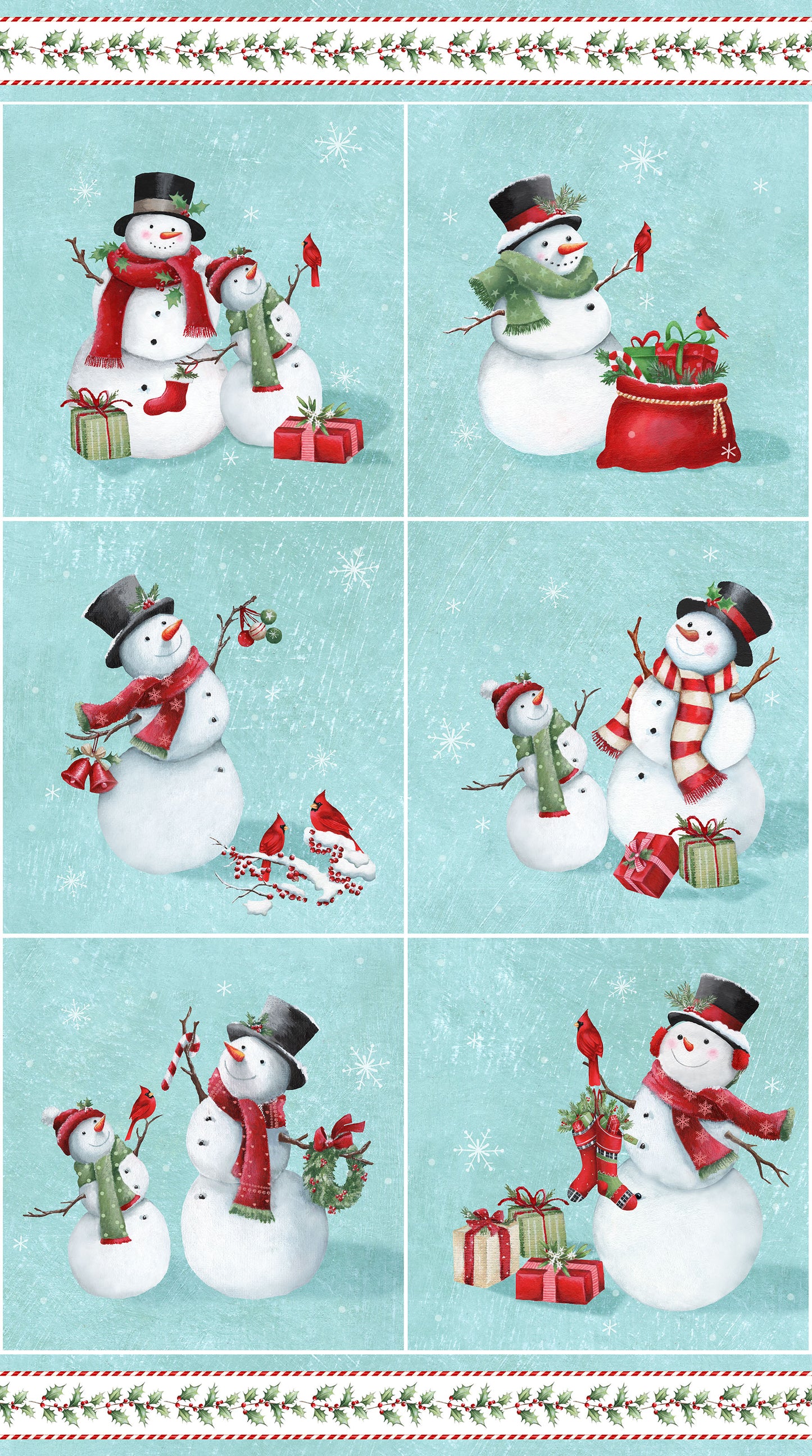 Holly Jolly 28812-­64 TURQ MULTI