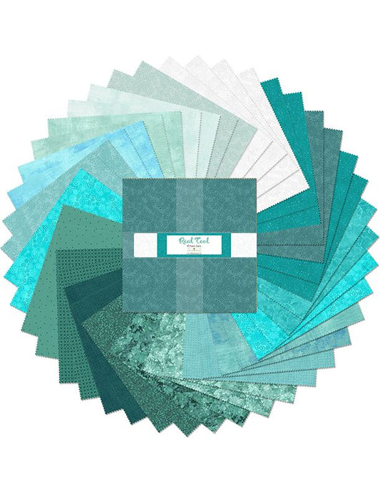 42 - 10" Squares Real Teal