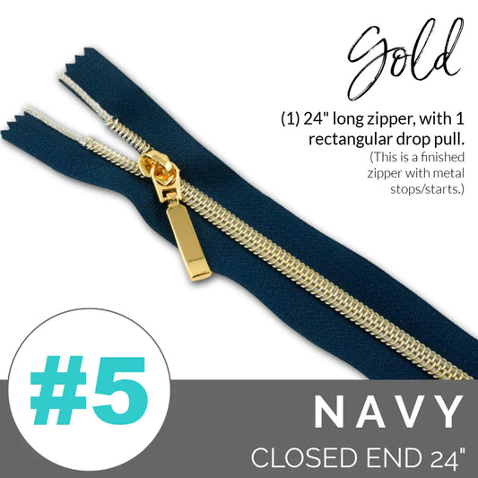 #5 Zip Beige EBZP5-NVY24LTGO