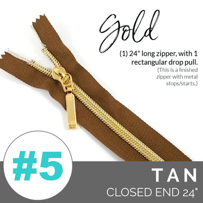 Fermeture éclair n° 5, 24 pouces