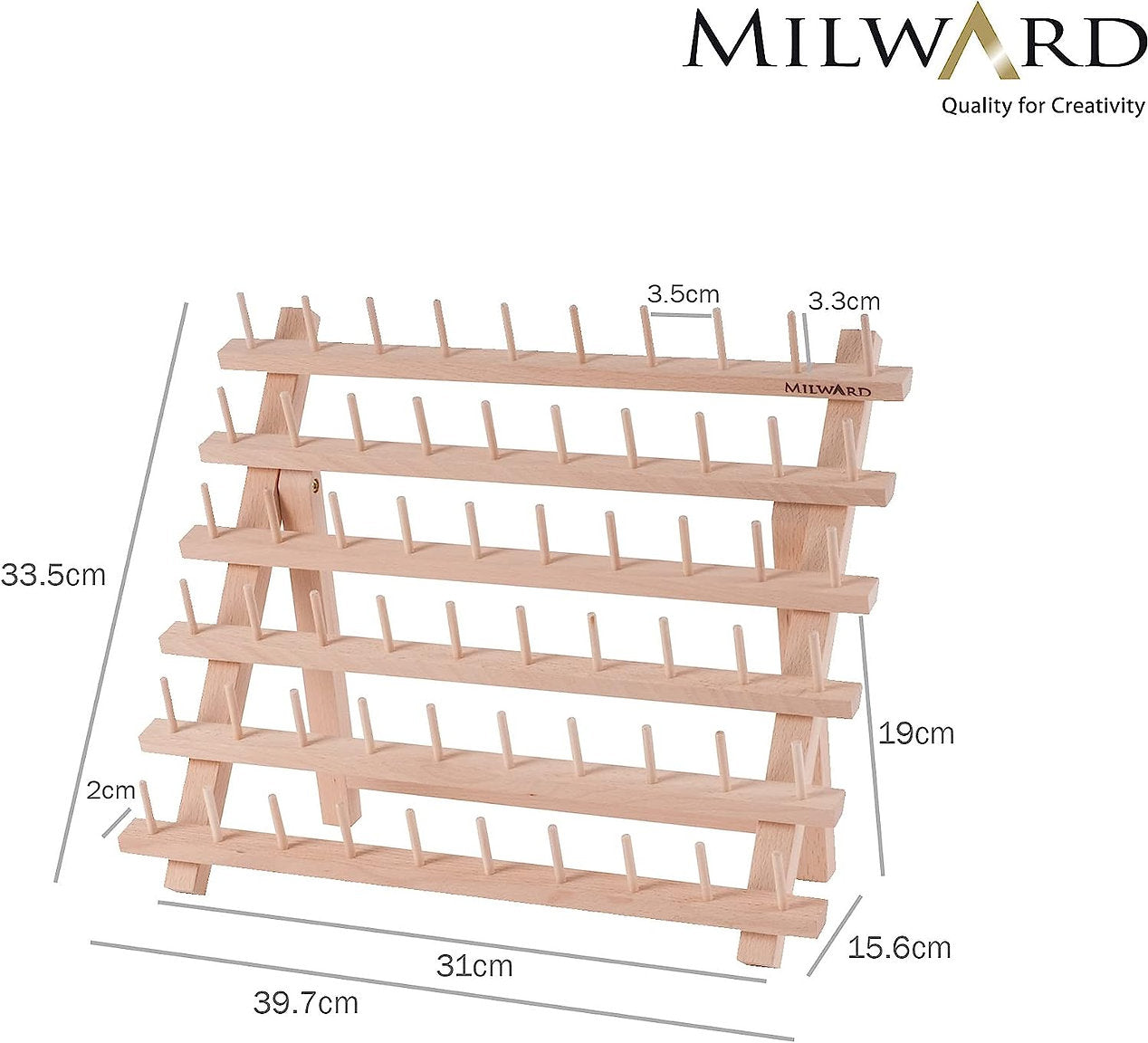 60 Spool Wood Thread Rack