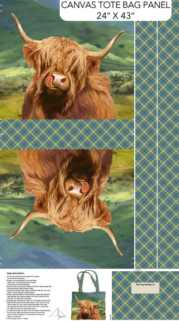 Highland Home Tote Bag Panel