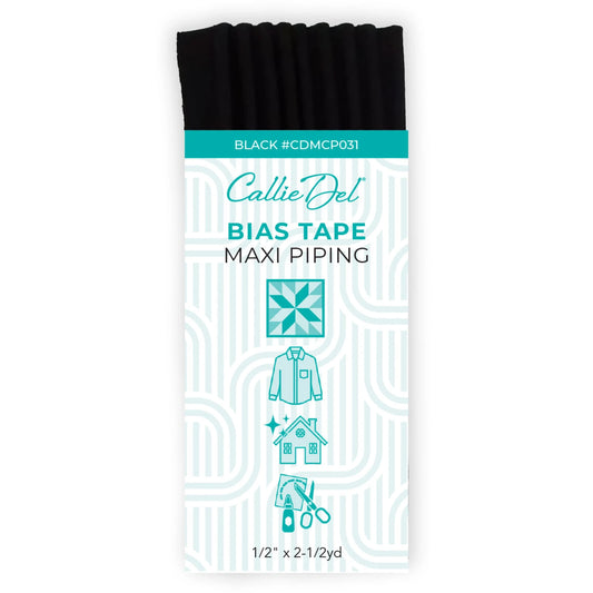 Bias Tape Maxi Piping - Black
