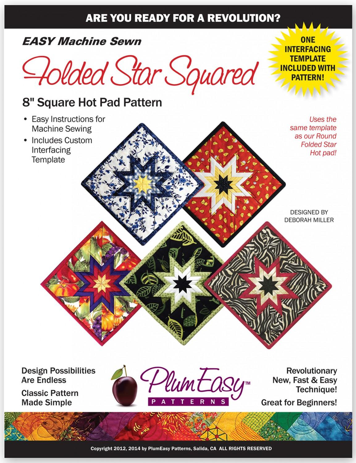 Folded Star Hot Pad Pattern (Square)