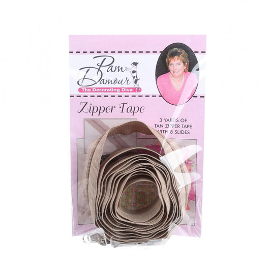 Zipper -3yd-8 Slides-Taupe