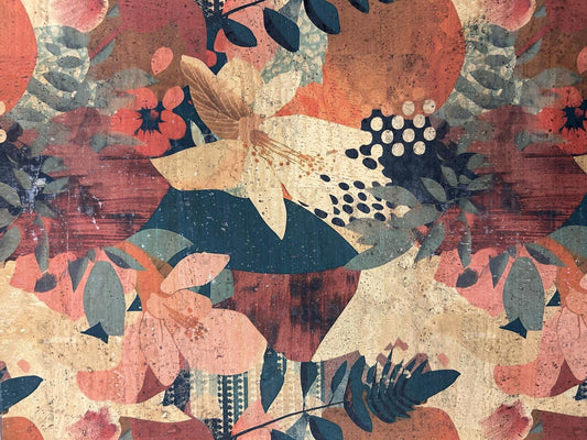 Printed Abstract Cork 18" Sq