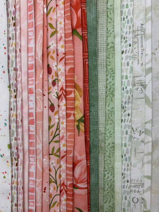 Peachy Green 10" squares (40)