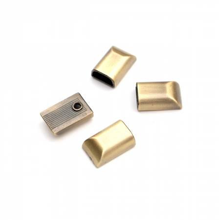 Zipper Stopper Antique Gold