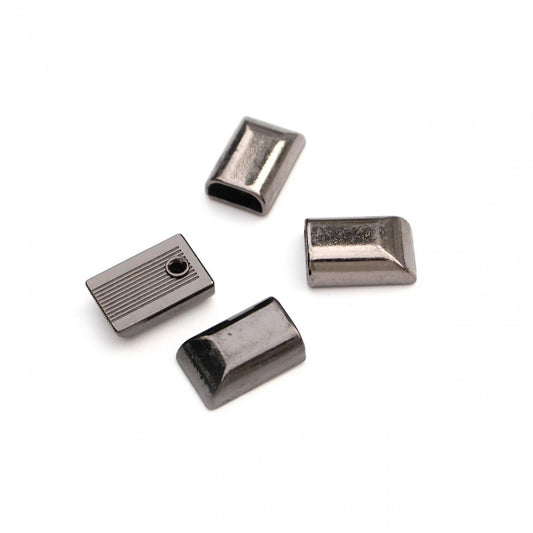 Zipper Stopper Gun Metal
