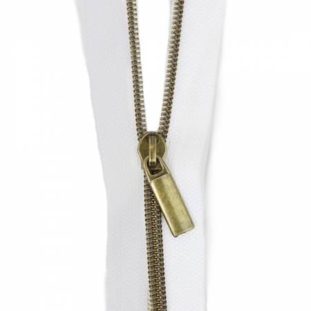 3 Yards White #3 Zipper AB