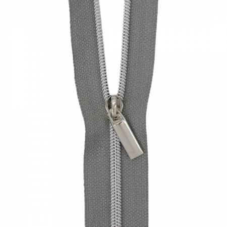 3yds Grey Zipper Nickel zby3c6