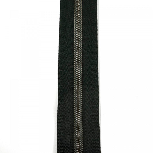 3 Yd Zipper Black/Gun Metal