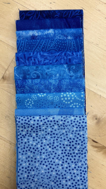 Mini 2.5" wof strips (10) Blue