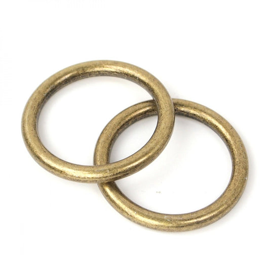 Four O-Rings 1 1/2" Ant. Gold