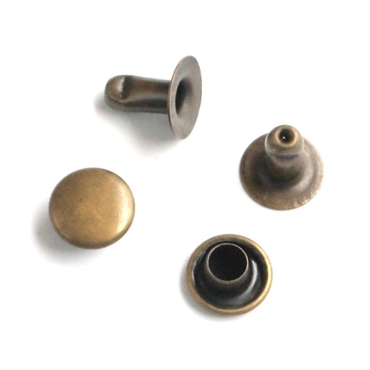 24 Small Rivets 6mm Brass