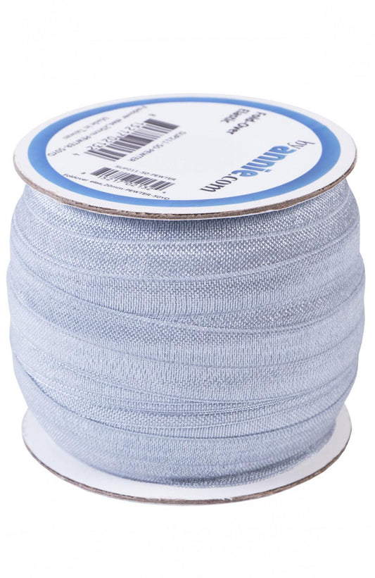 Fold Over Elastic Pewter