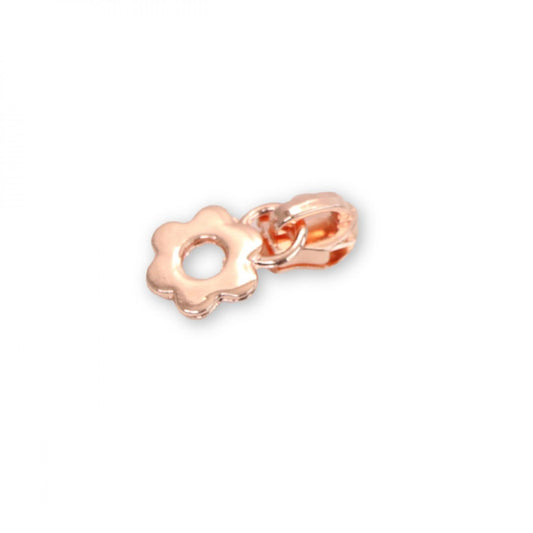 Flower Zipper Pull RoseGold #5