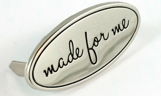 Oval Made for Me Label Nickel