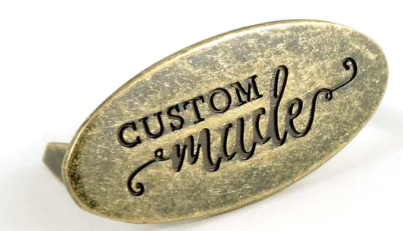 Custom Made Label Antique Brass