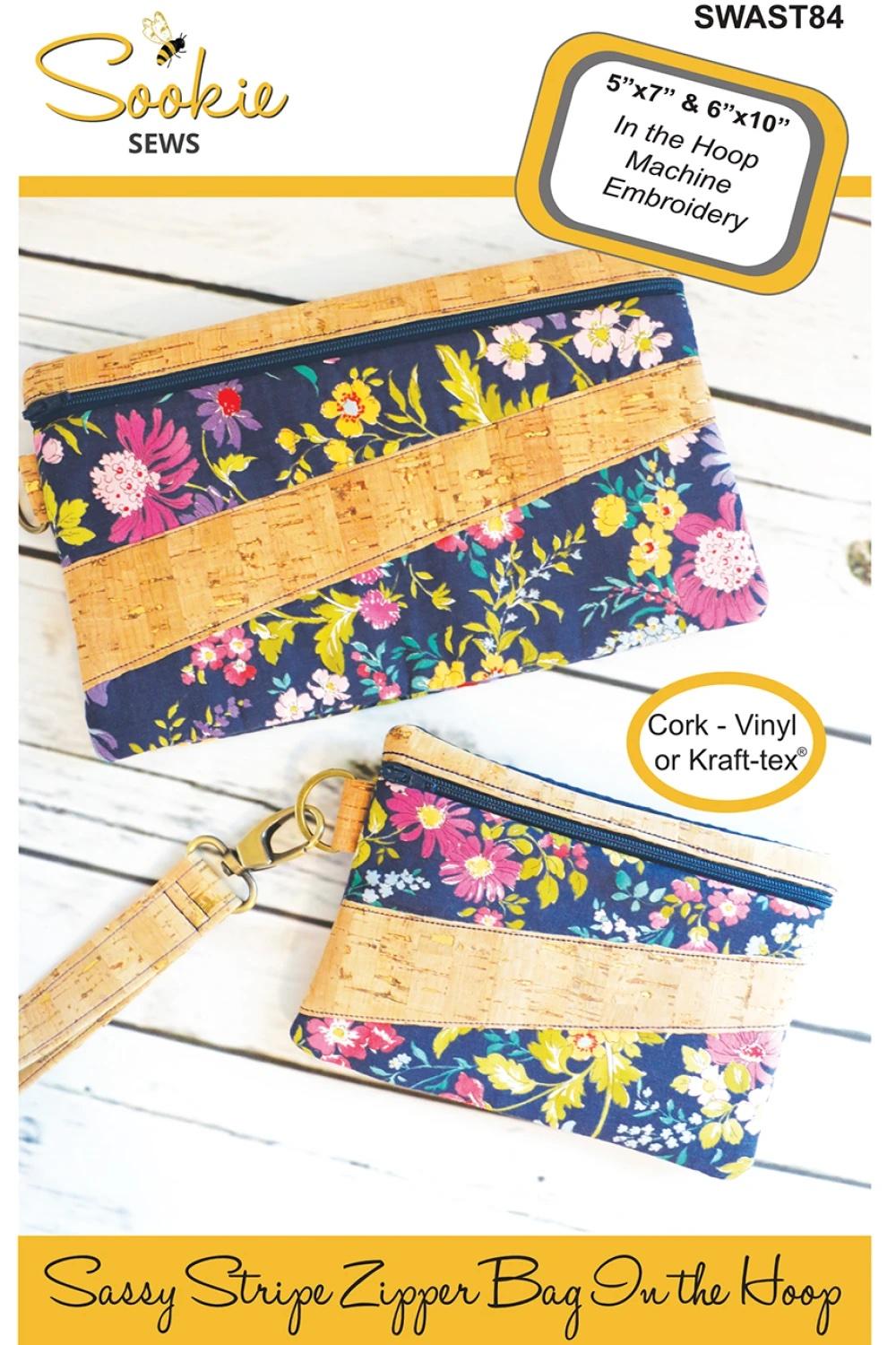 Sassy Stripe Zipper Bag