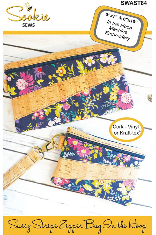 Sassy Stripe Zipper Bag