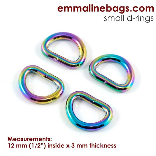 1/2" D-Rings Rainbow