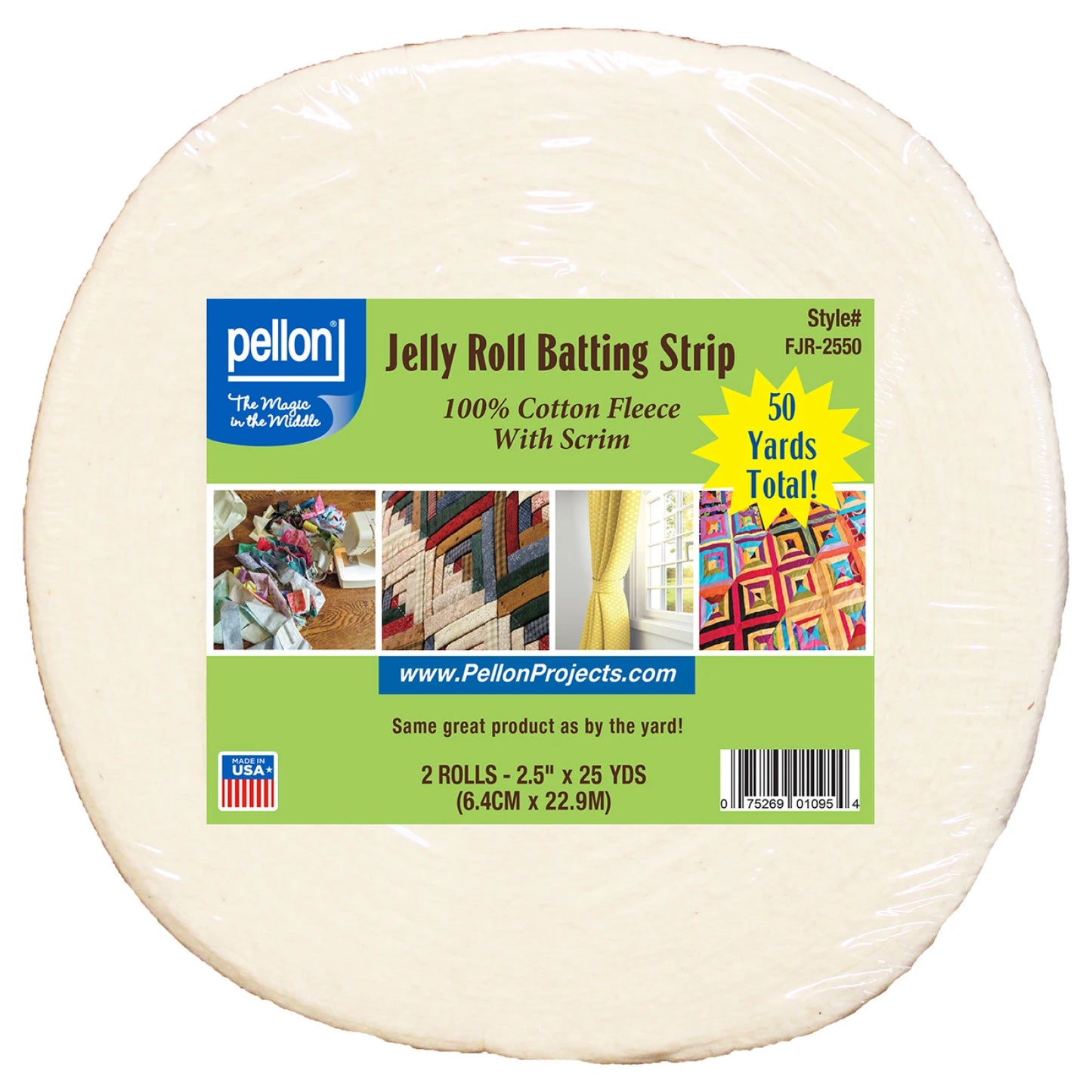 Jelly Roll Batting 2.5"x50yds