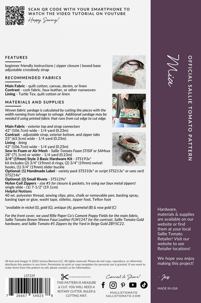 Mia Crossbody Bag Pattern